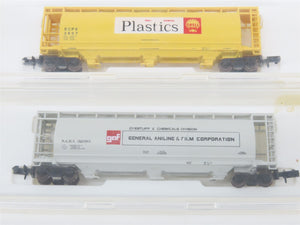 LOT of 5 N Scale Bowser/Delaware Valley Assorted 3-Bay & Airslide Hoppers