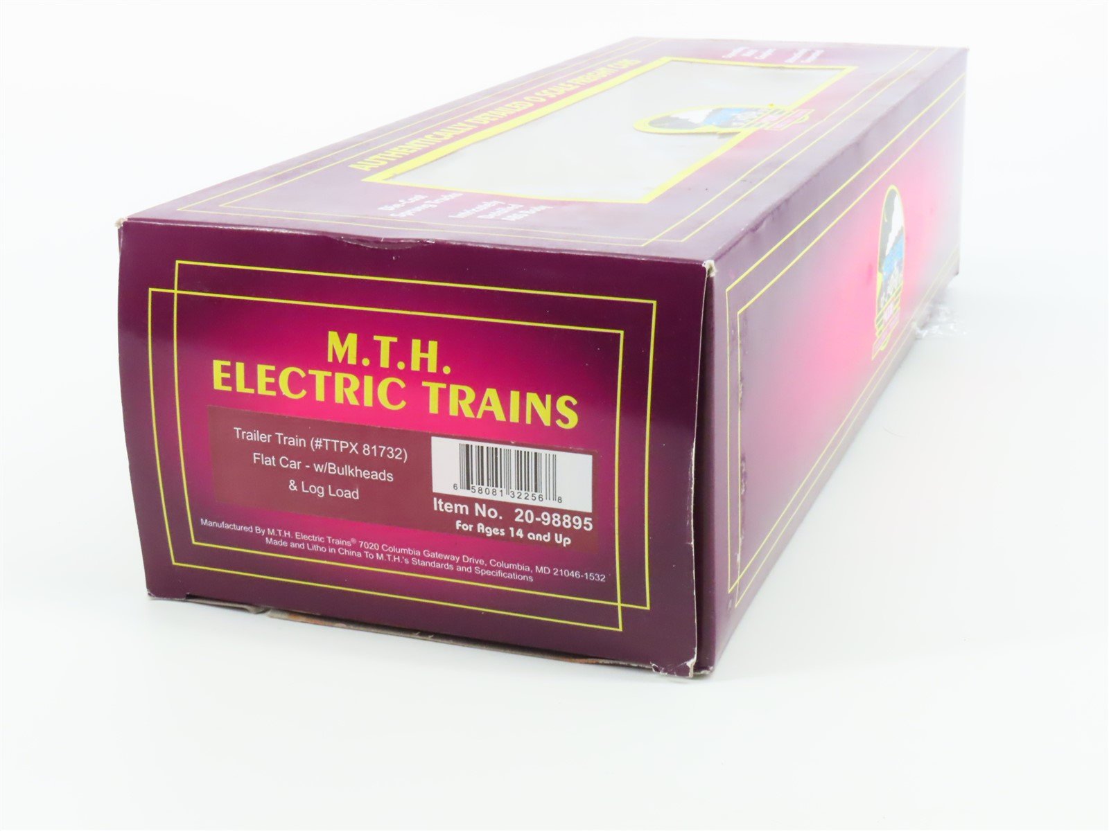 O Gauge 3-Rail MTH 20-98895 TTPX Trailer Train Bulkhead Flat Car #81732 w/ Logs