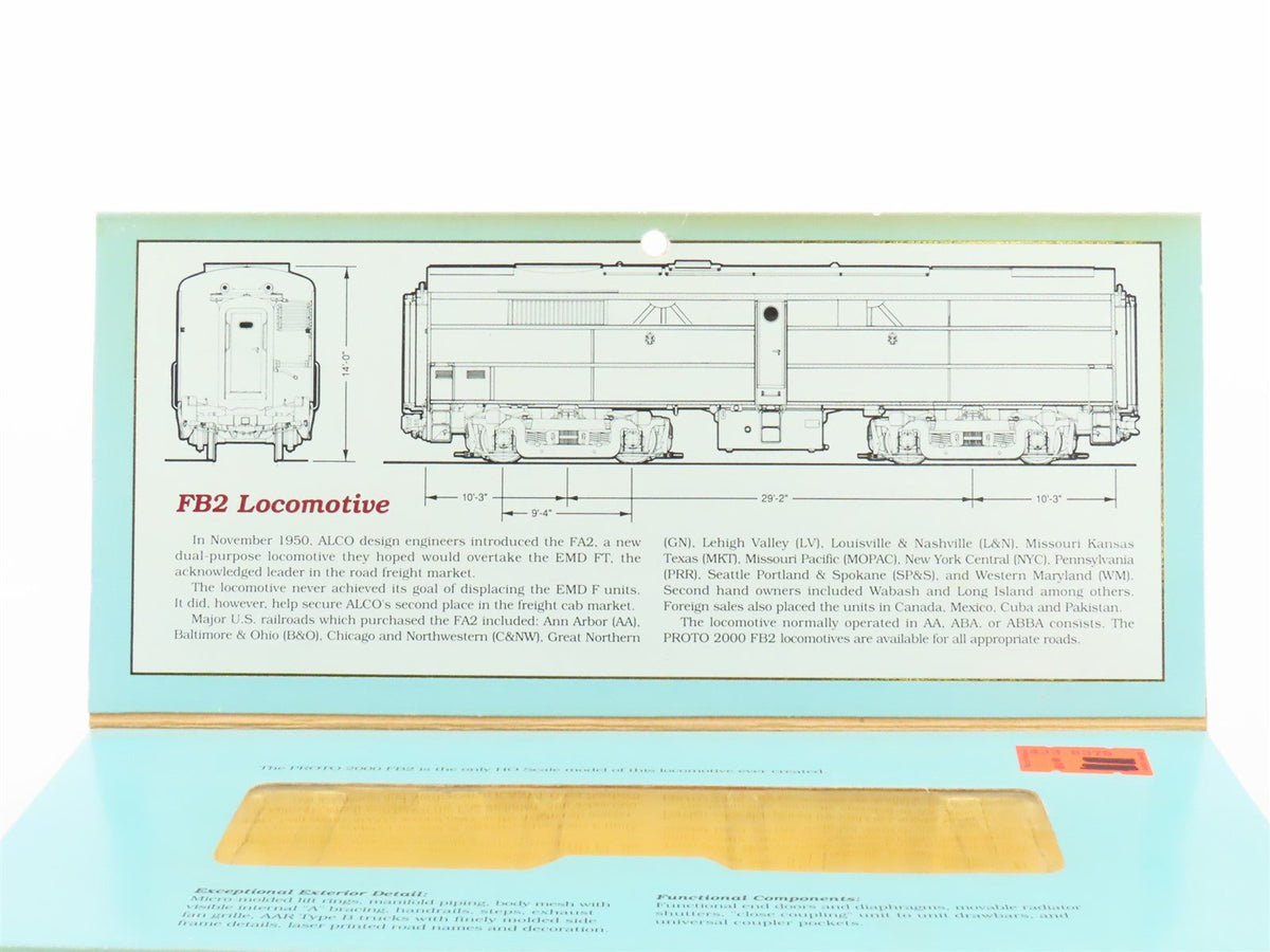 HO Scale Proto 2000 8376 PRR Pennsylvania FB2 Diesel #9620B UNPOWERED