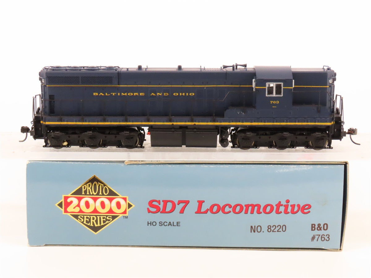 HO Scale Proto 2000 8220 B&amp;O Baltimore &amp; Ohio SD7 Diesel Locomotive #763