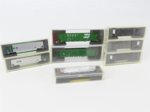 LOT of 8 N Scale Deluxe Innovations BN, AECX, PGEX, SFIX Coal Gondolas