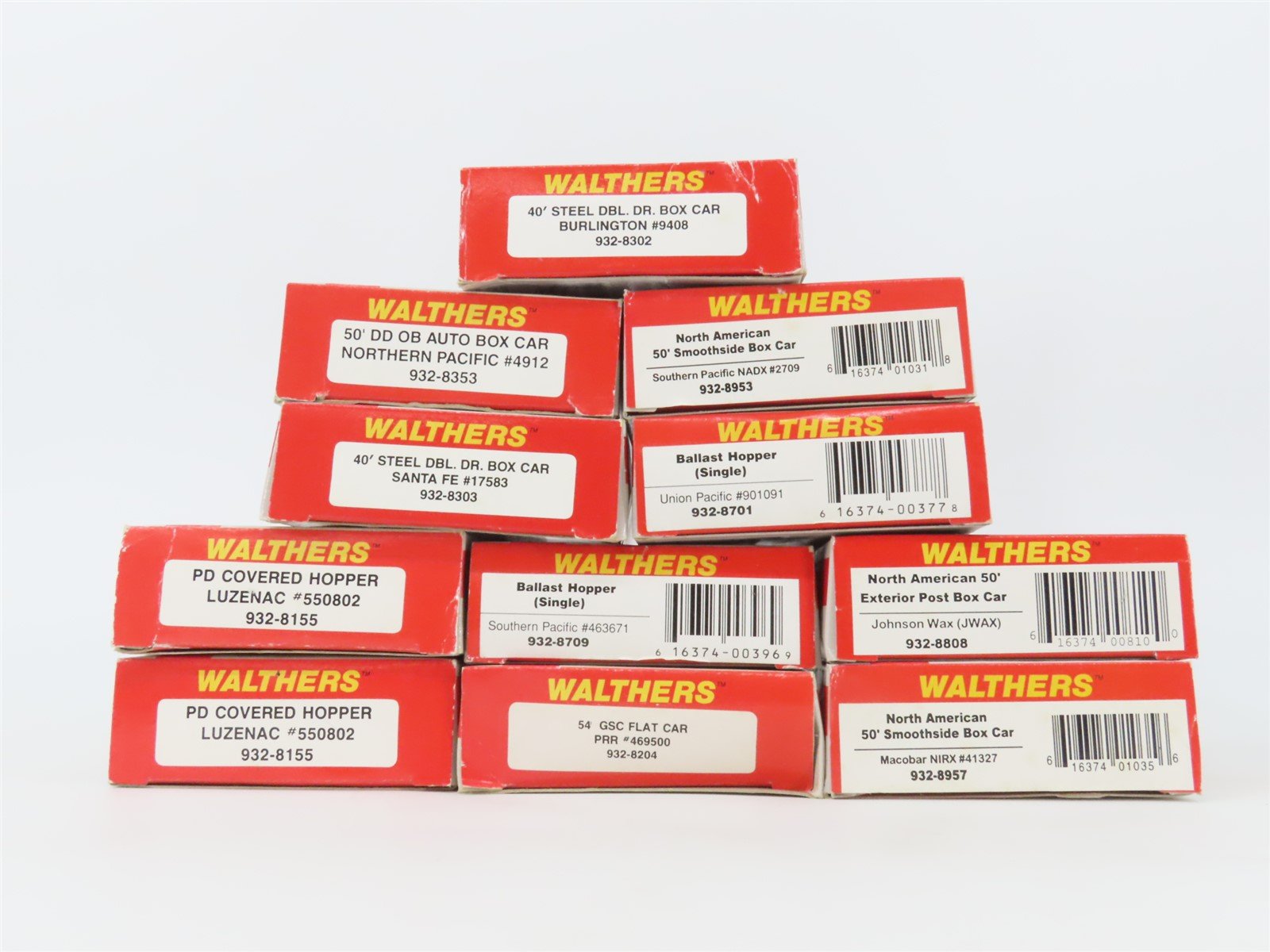 LOT of 11 N Scale Walthers NP, ATSF, CB&Q, JWAX, NIRX, PRR, UP, SP Freight Cars