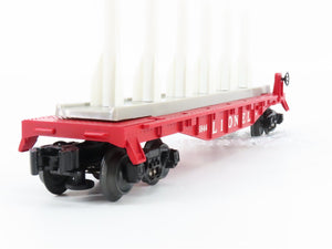 O Gauge 3-Rail Lionel 6-39458 Postwar Flat Car #6844 w/ Missiles