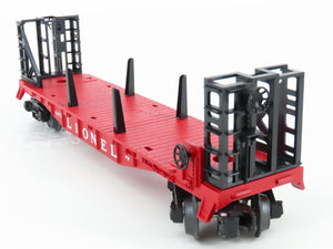 O Gauge 3-Rail Lionel 6-39435 Postwar Flat Car #6477 w/ Pipes