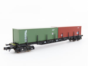 N Scale Arnold 4752 DB TFG Jeuro Container Carrier Wagon