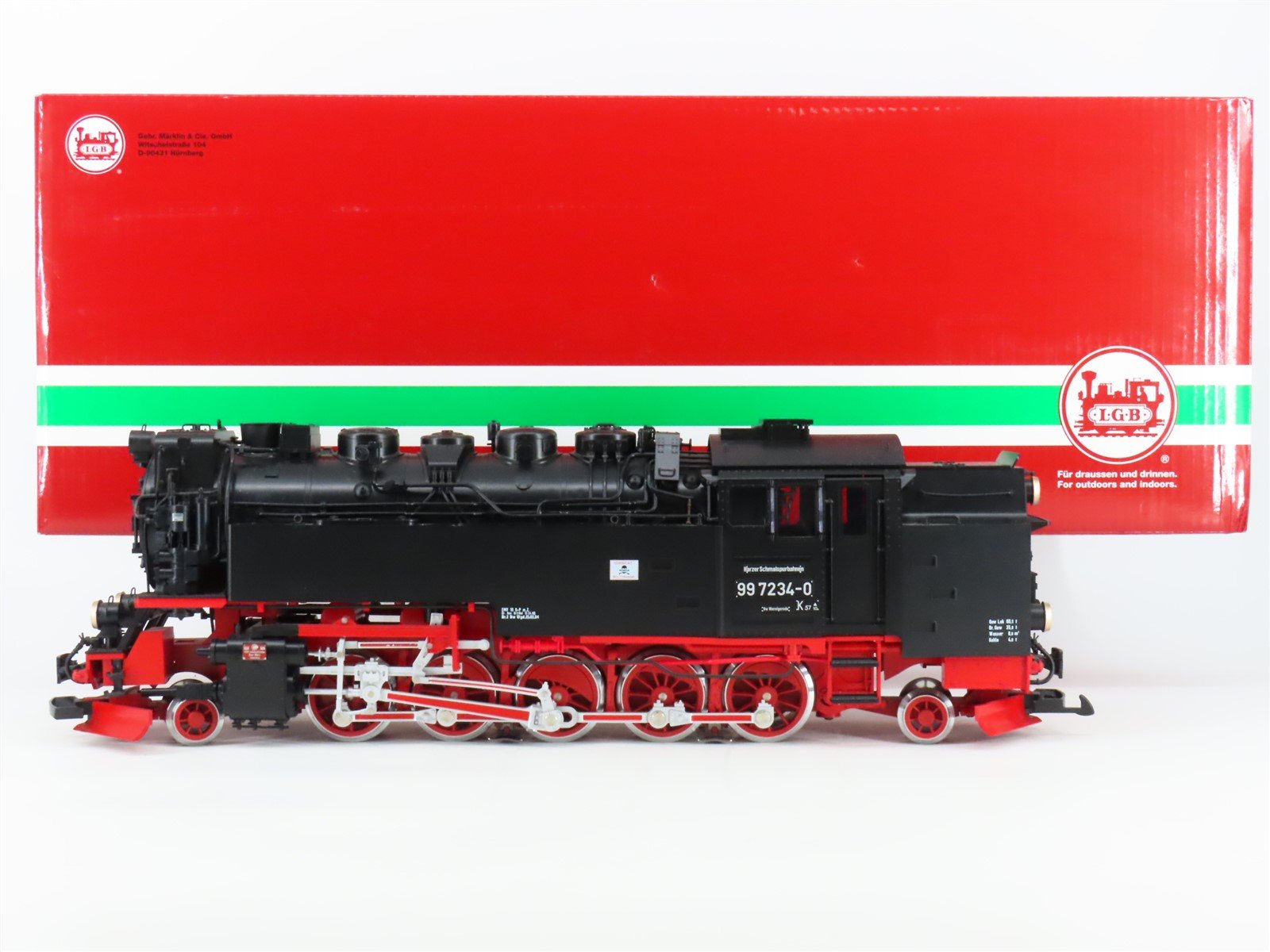 G Scale LGB 24812 HSB Harz Rail 2-10-2 Steam Locomotive