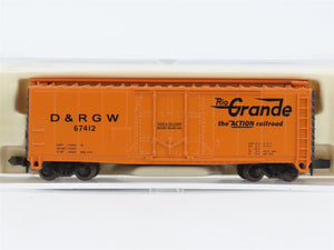 N Scale Atlas 33091 D&RGW Rio Grande 40' Plug Door Box Car #67412