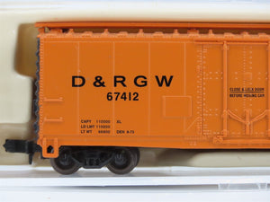 N Scale Atlas 33091 D&RGW Rio Grande 40' Plug Door Box Car #67412