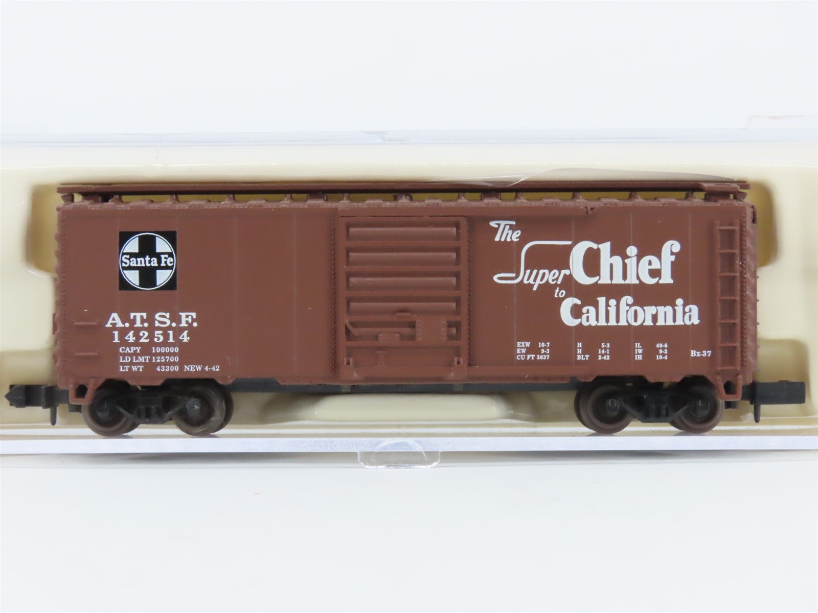 N Scale Atlas 34191 ATSF Santa Fe "Super Chief California" 40' Box Car #142514