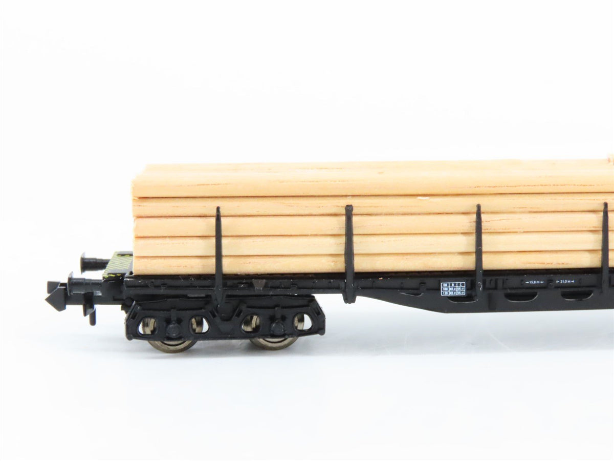 N Scale Arnold 4765 European Flat Car w/ Lumber Load