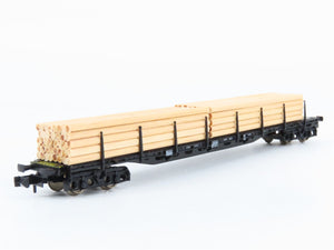 N Scale Arnold 4765 European Flat Car w/ Lumber Load