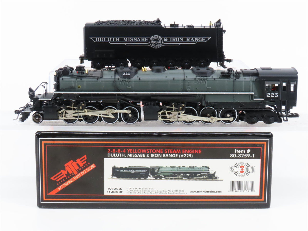 HO MTH 80-3259-1 DM&amp;IR Missabe Road 2-8-8-4 Yellowstone Steam #225 - ProtoSound3