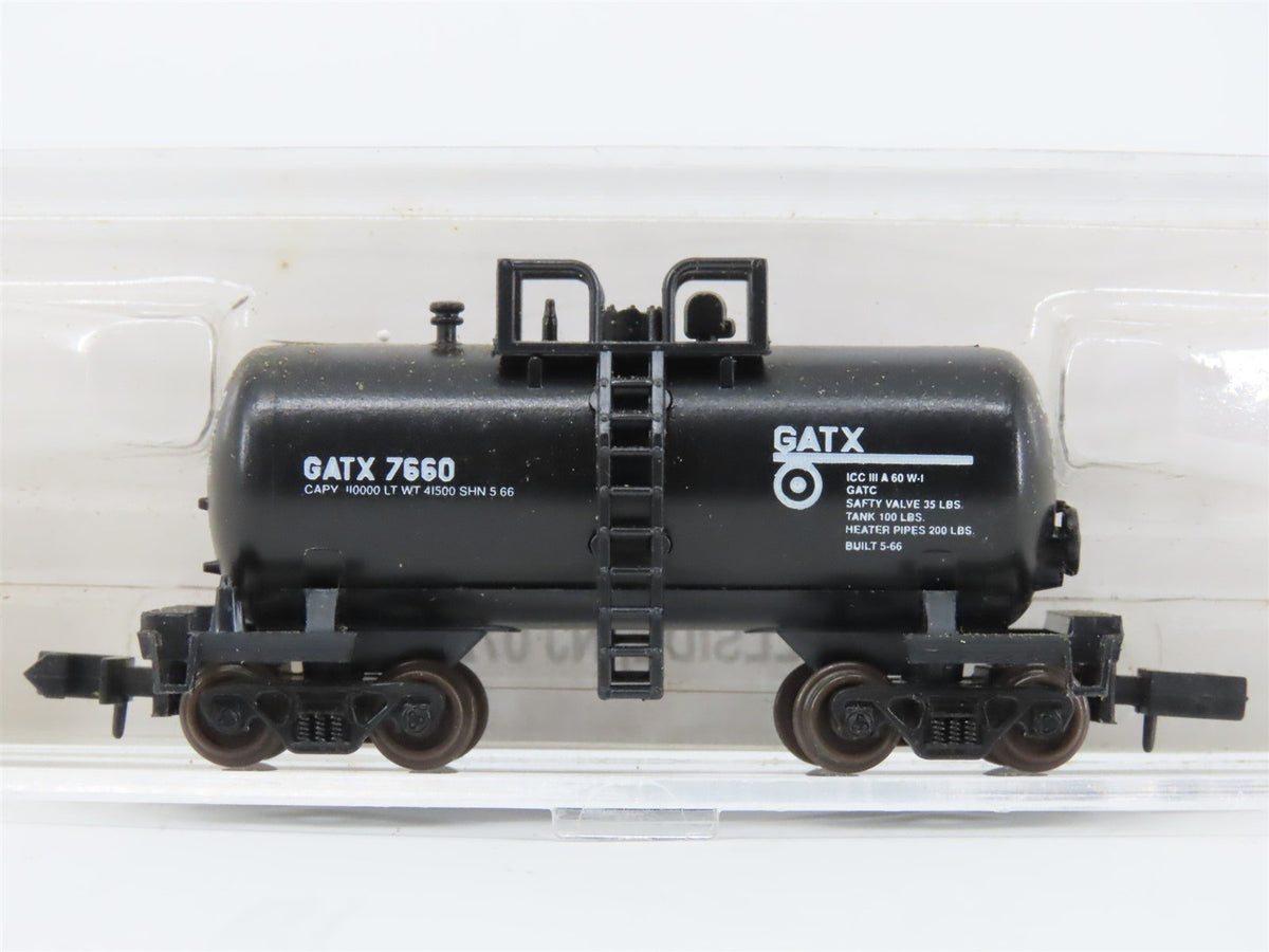 N Scale Atlas 3249 GATX Corporation &quot;Beer Can&quot; Shorty Tank Car #7660