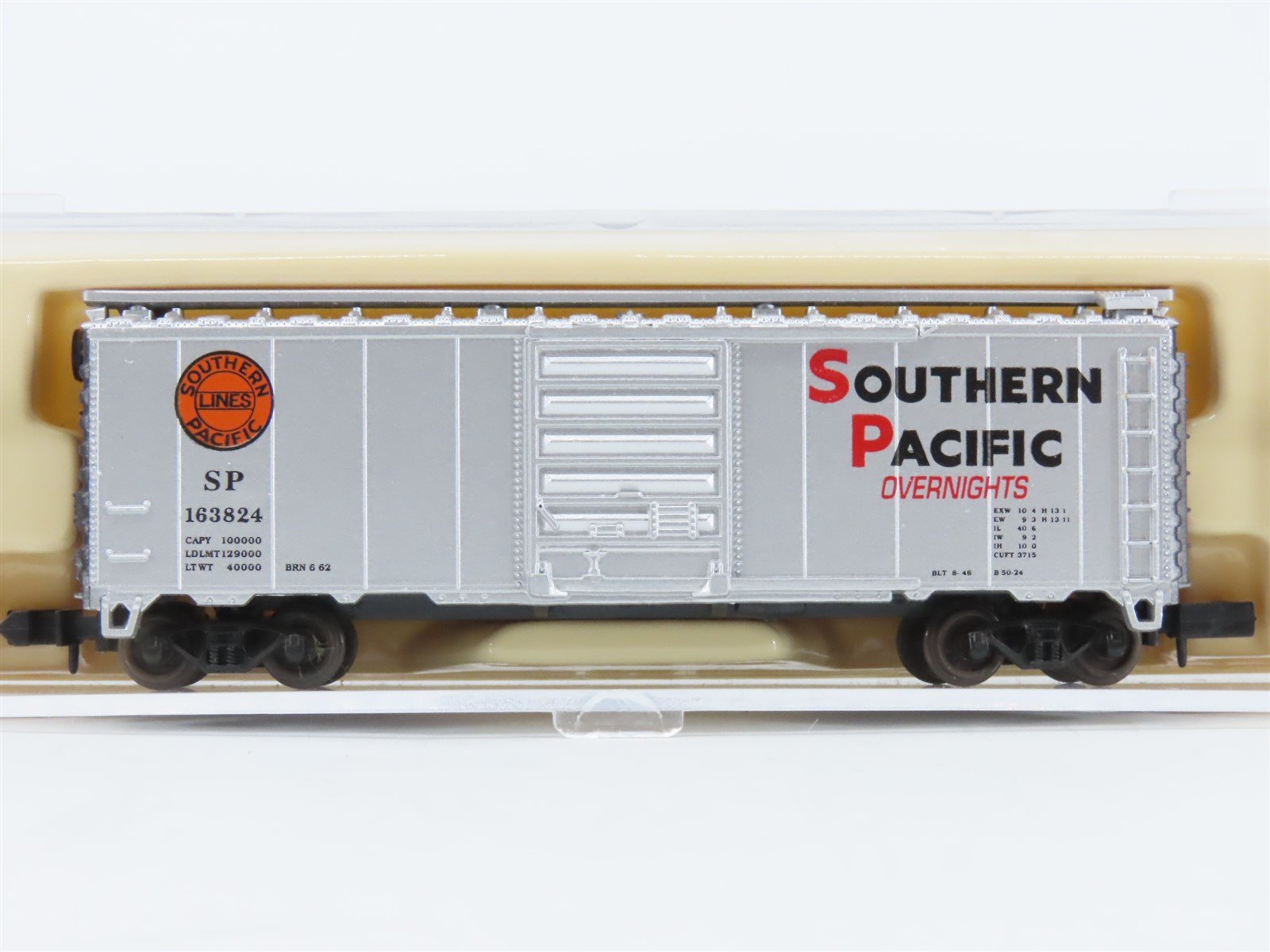 N Scale Atlas 34421 SP Southern Pacific "Overnights" 40' Box Car #163824