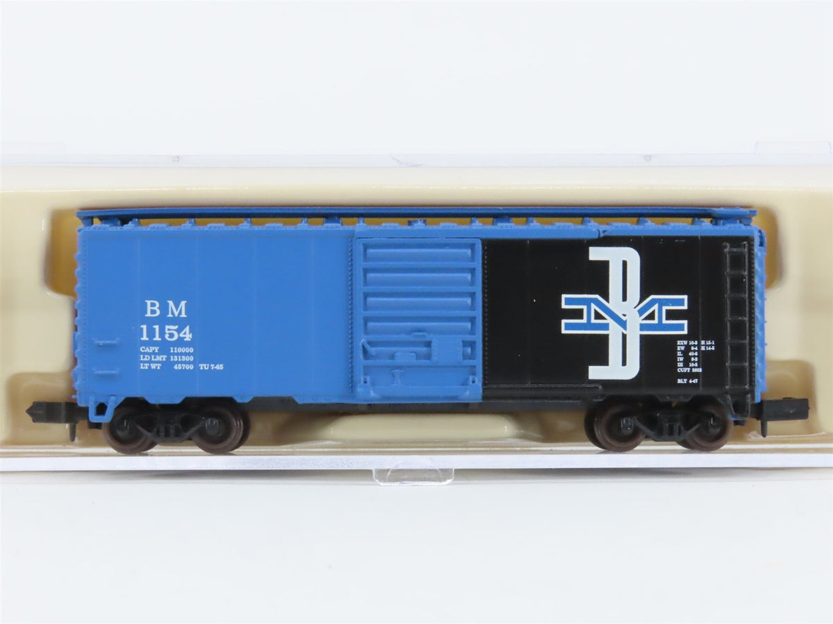 N Scale Atlas 34371 BM Boston &amp; Maine 40&#39; Single Door Box Car #1154