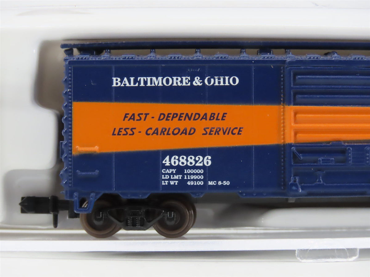 N Scale Atlas 34311 B&amp;O Baltimore &amp; Ohio &quot;Time Saver&quot; 40&#39; Box Car #468826