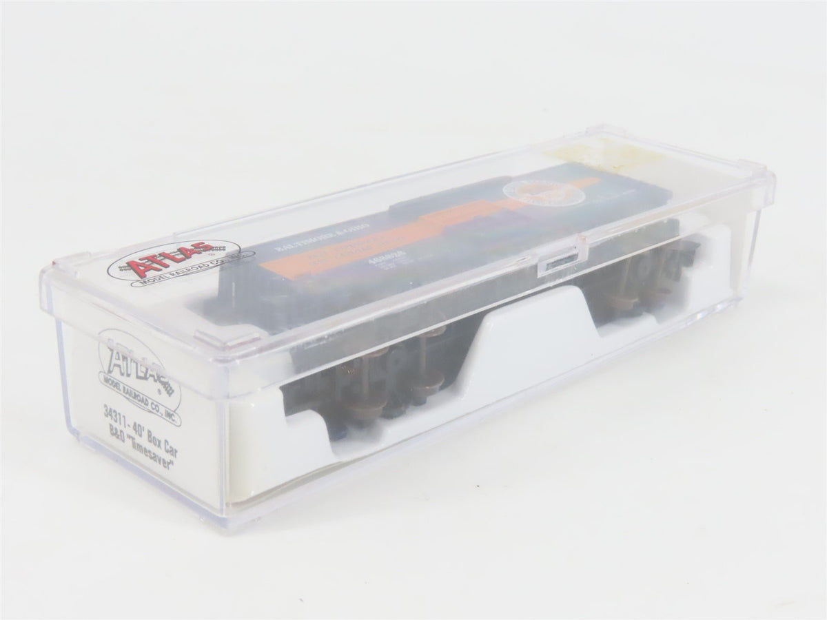 N Scale Atlas 34311 B&amp;O Baltimore &amp; Ohio &quot;Time Saver&quot; 40&#39; Box Car #468826