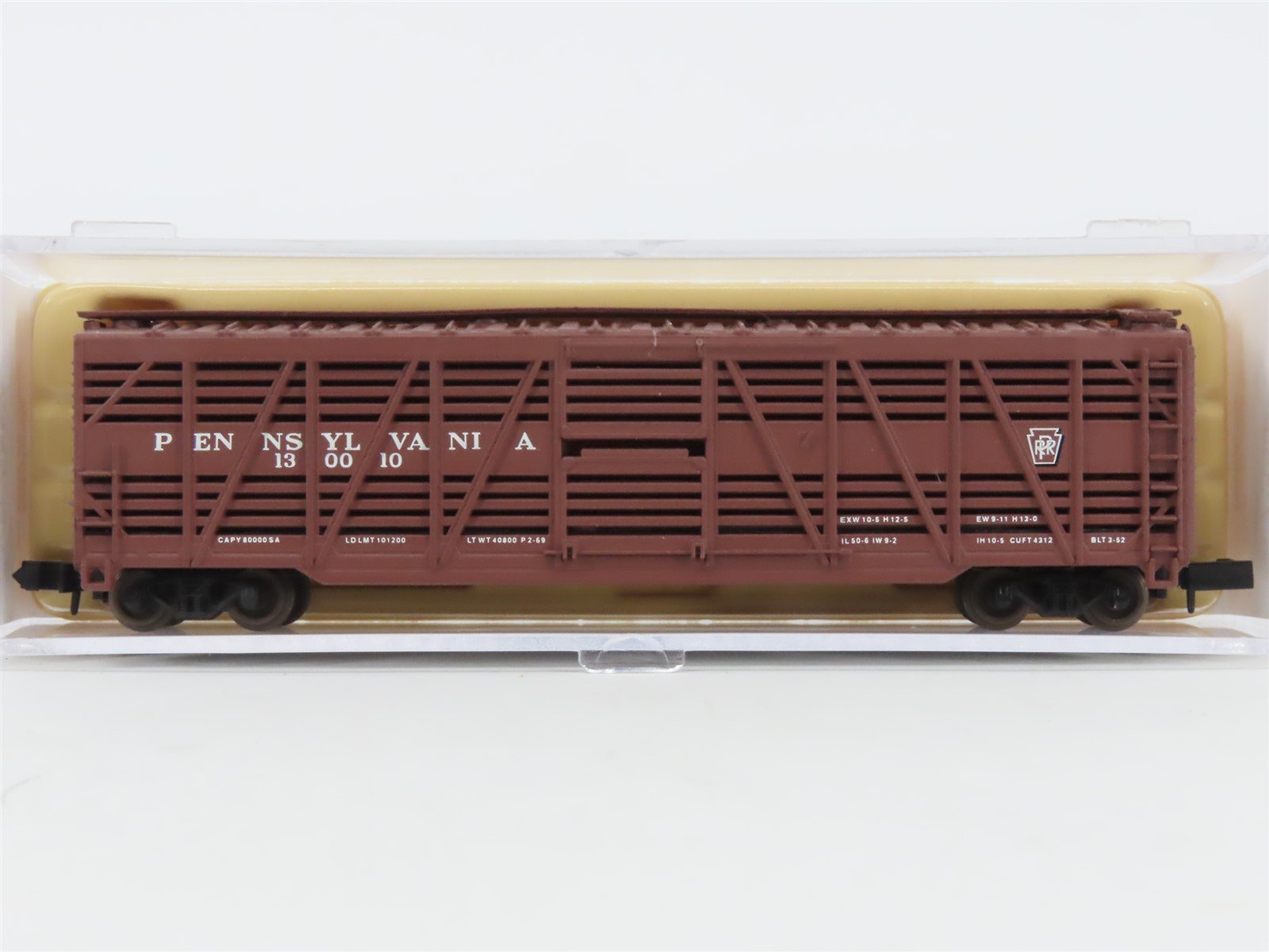 N Scale Atlas 35481 PRR Pennsylvania 50' Stock Car #130010