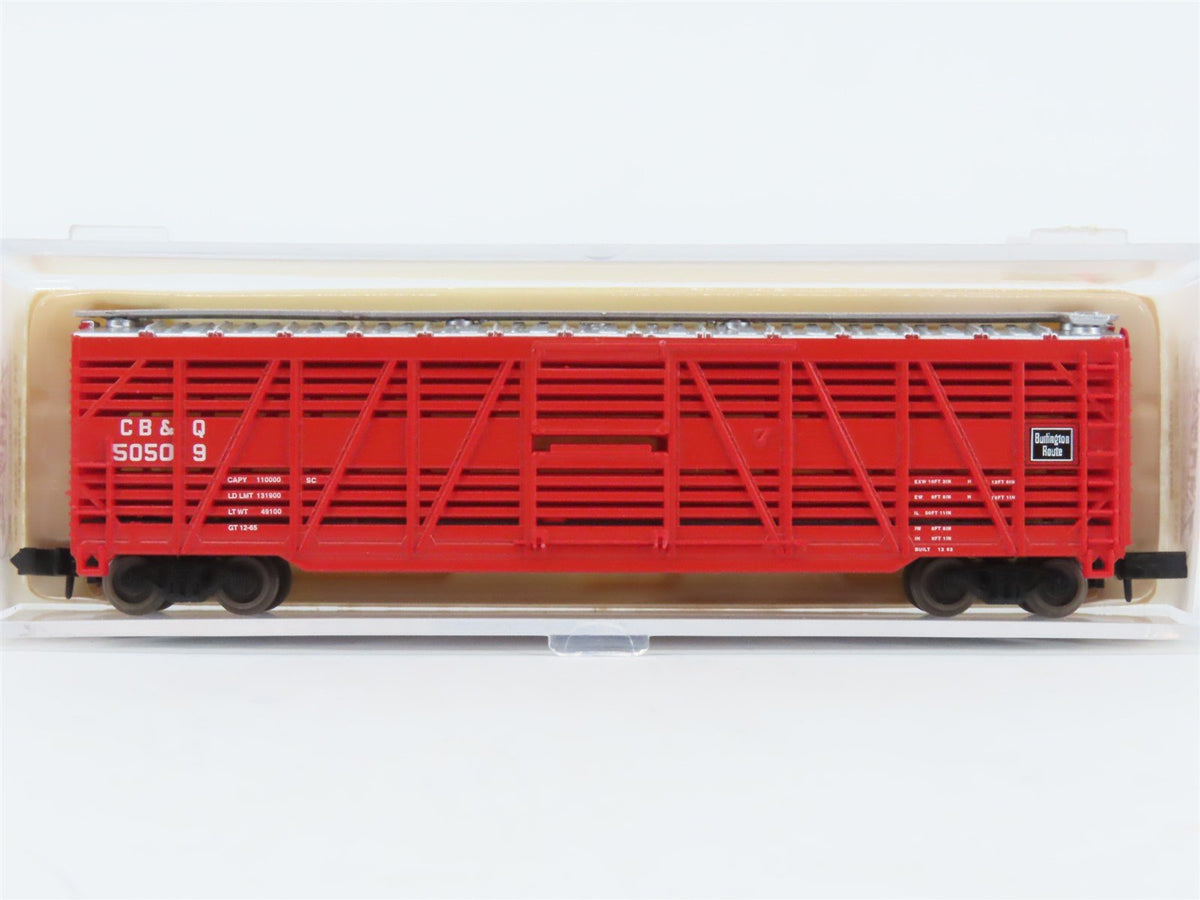 N Scale Atlas 35411 CB&amp;Q Burlington Route 50&#39; Stock Car #50509