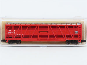 N Scale Atlas 35411 CB&Q Burlington Route 50' Stock Car #50509