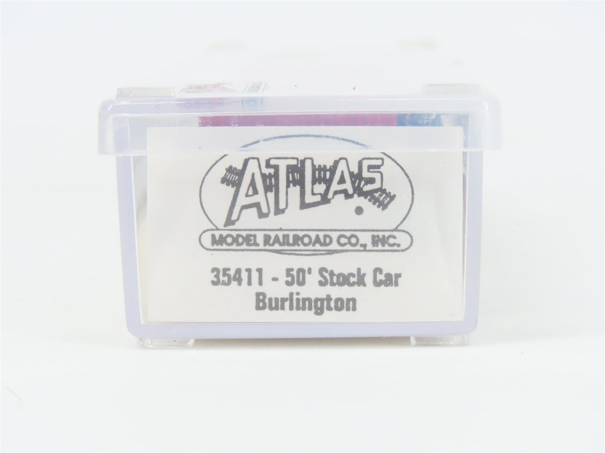 N Scale Atlas 35411 CB&amp;Q Burlington Route 50&#39; Stock Car #50509