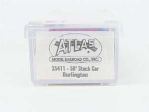 N Scale Atlas 35411 CB&Q Burlington Route 50' Stock Car #50509