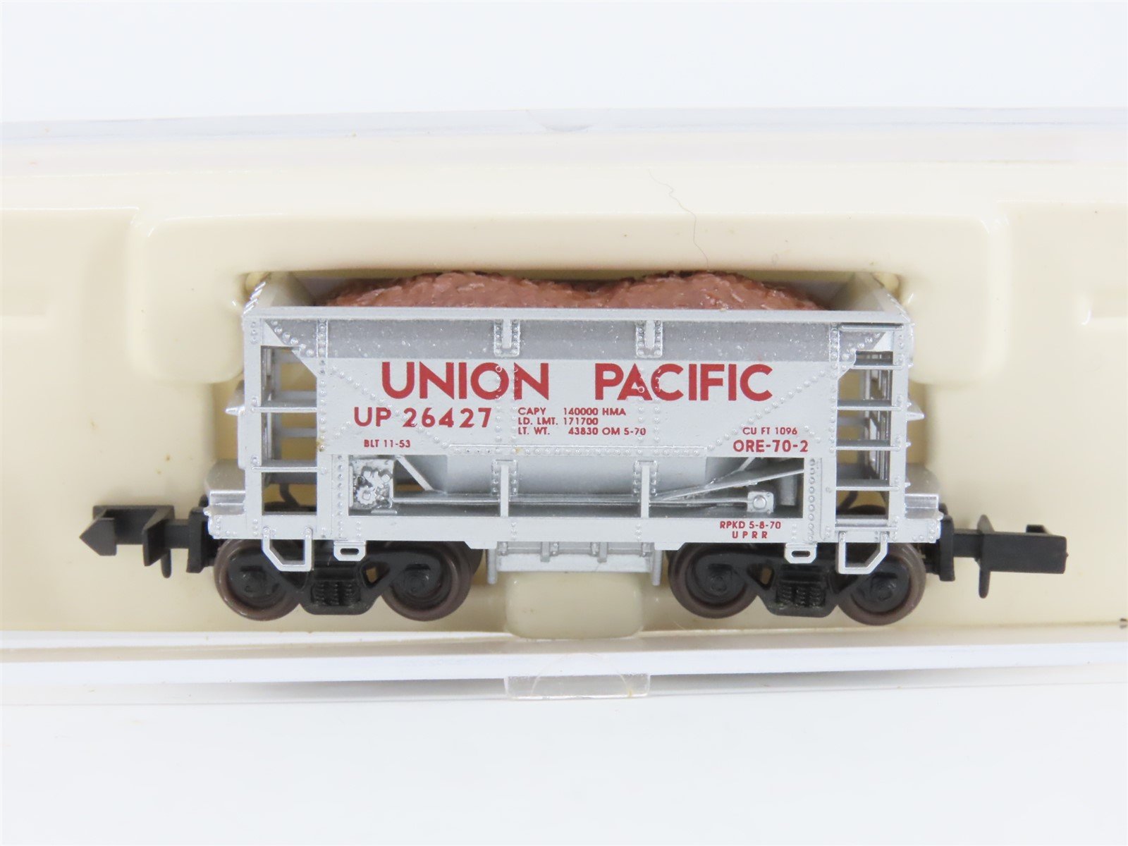 N Scale Atlas 32021 UP Union Pacific Aluminum Ore Car #26427 w/ Load