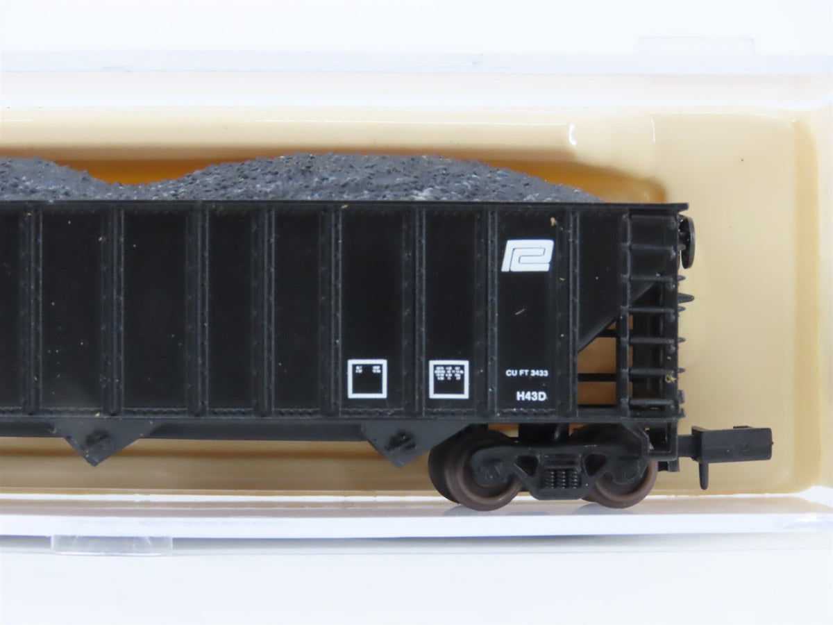 N Scale Atlas 32921 PC Penn Central 3- Bay Hopper #480552 w/ Coal Load