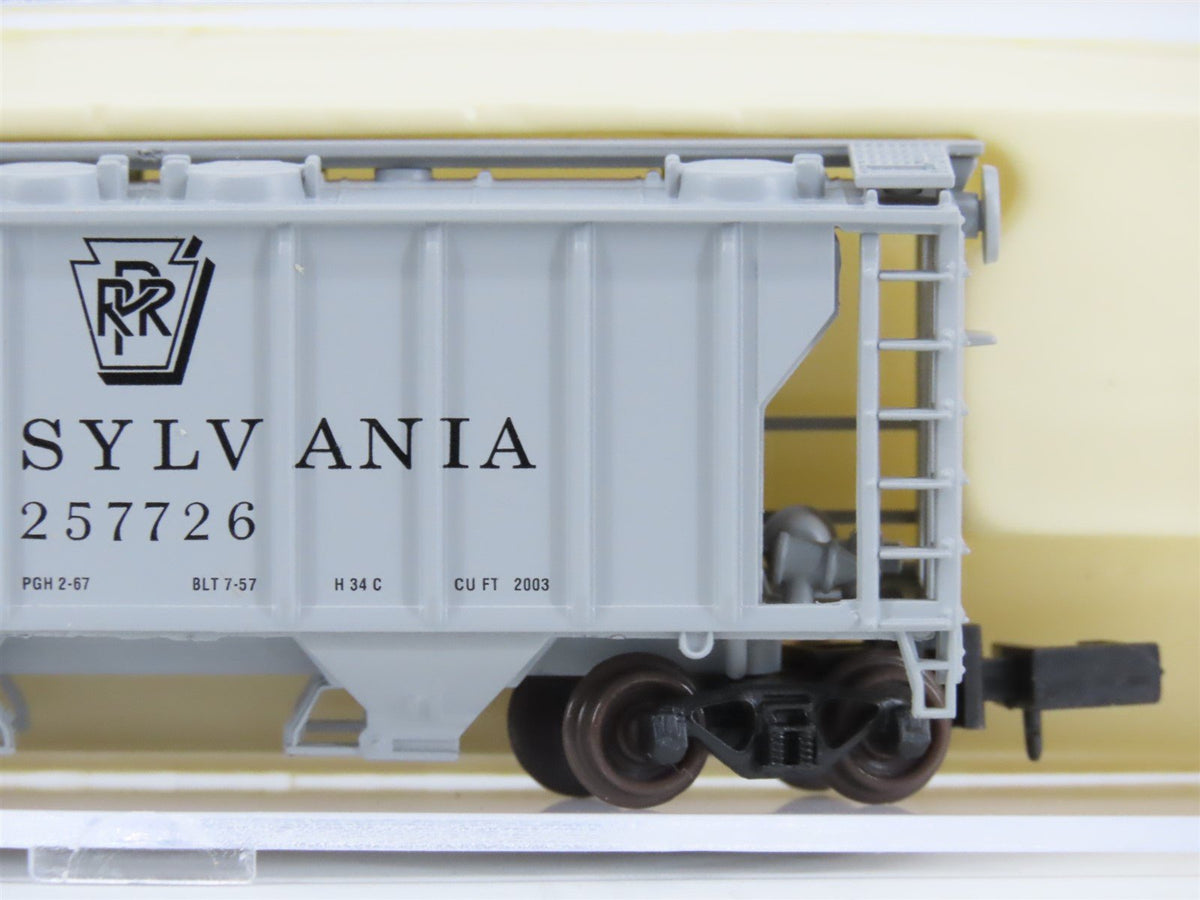 N Scale Atlas 31561 PRR Pennsylvania 2-Bay Covered Hopper #257726