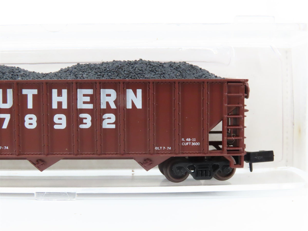 N Scale Atlas 3272 SOU Southern Railway 3-Bay Hopper #78932 w/ Coal Load