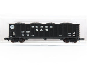 N Scale Atlas 3264 N&W Norfolk & Western 3-Bay Hopper #12987 w/ Coal Load