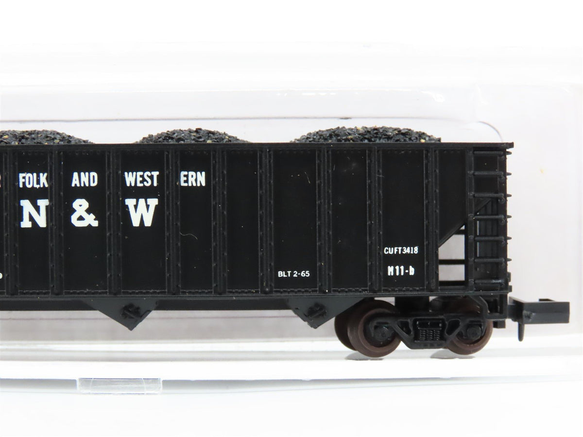 N Scale Atlas 3264 N&amp;W Norfolk &amp; Western 3-Bay Hopper #12987 w/ Coal Load
