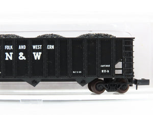 N Scale Atlas 3264 N&W Norfolk & Western 3-Bay Hopper #12987 w/ Coal Load