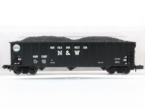 N Scale Atlas 3264 N&W Norfolk & Western 3-Bay Hopper #12987 w/ Coal Load