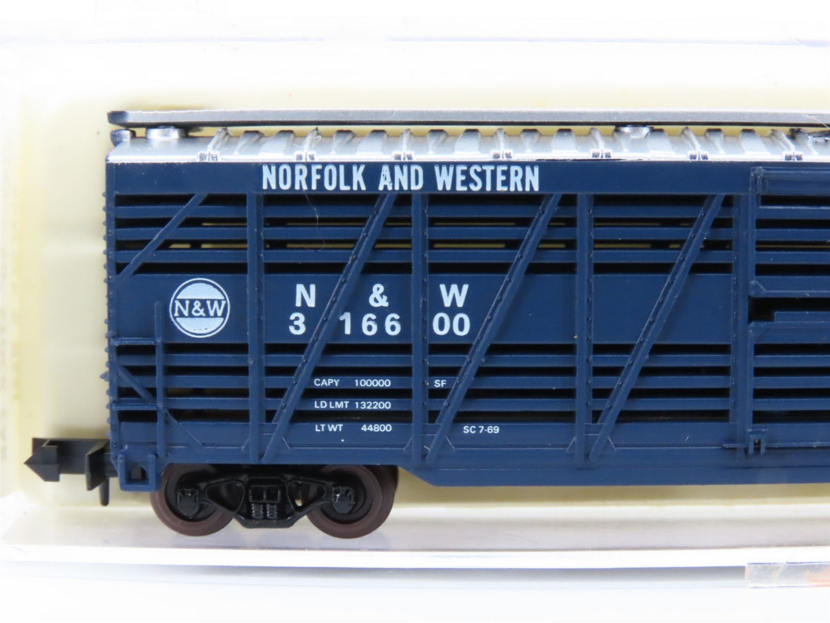 N Scale Atlas 3542 N&amp;W Norfolk &amp; Western 50&#39; Stock Car #316600