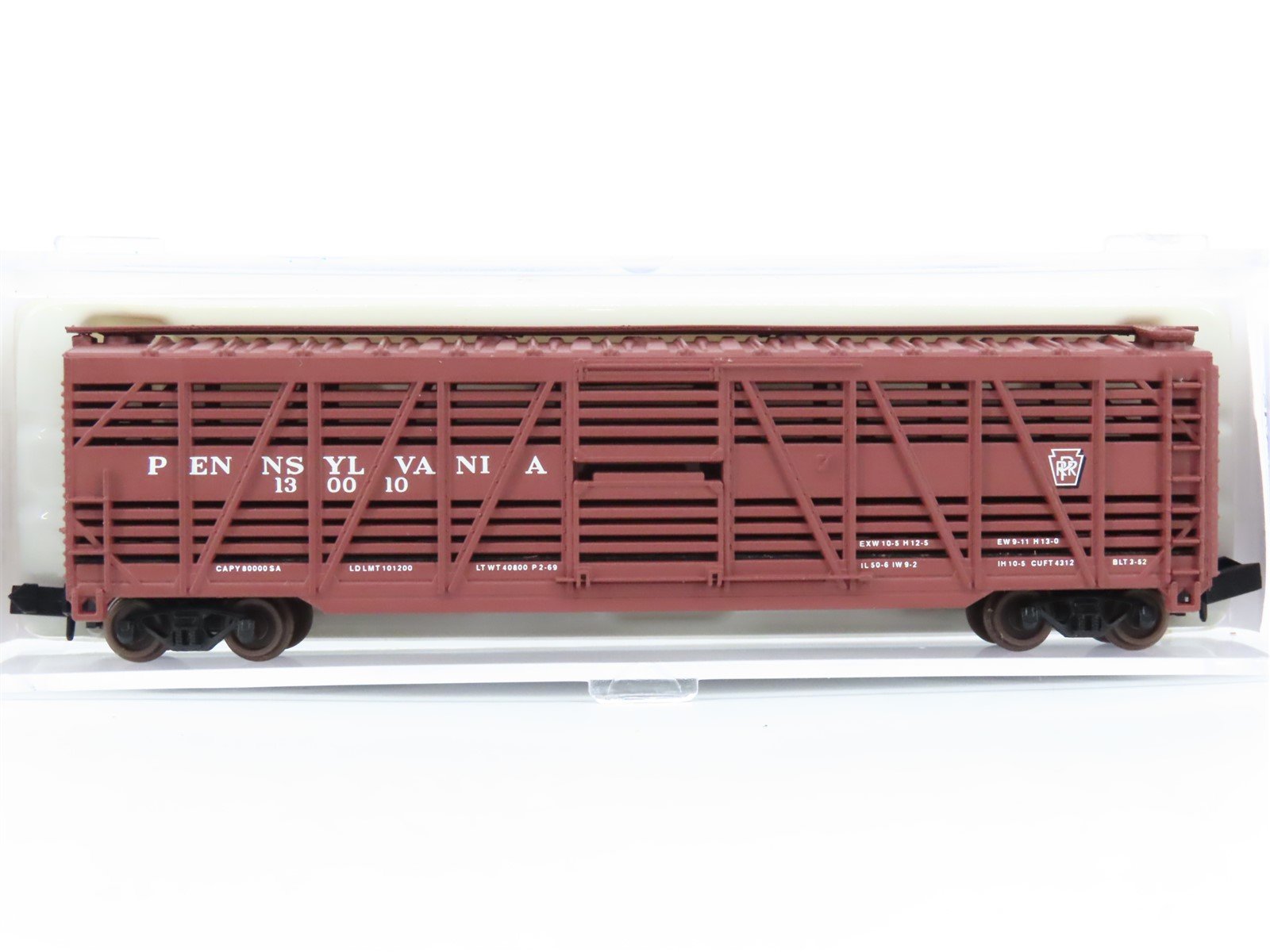 N Scale Atlas 35491 PRR Pennsylvania 50' Stock Car #130010