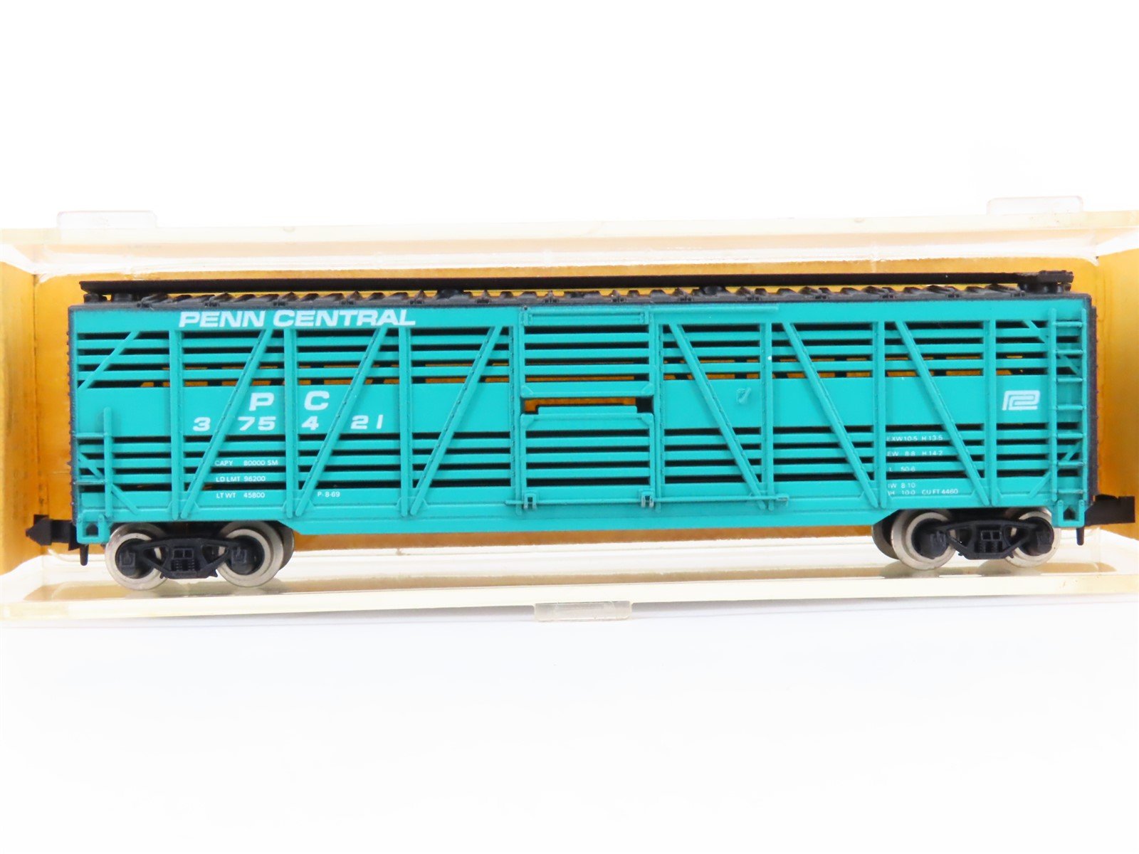 N Scale Atlas 3544 PC Penn Central 50' Stock Car #375421