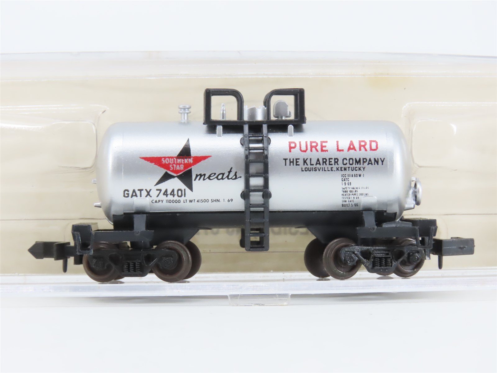 N Scale Atlas 3245 GATX Southern Star Lard "Beer Can" Shorty Tank Car #74401
