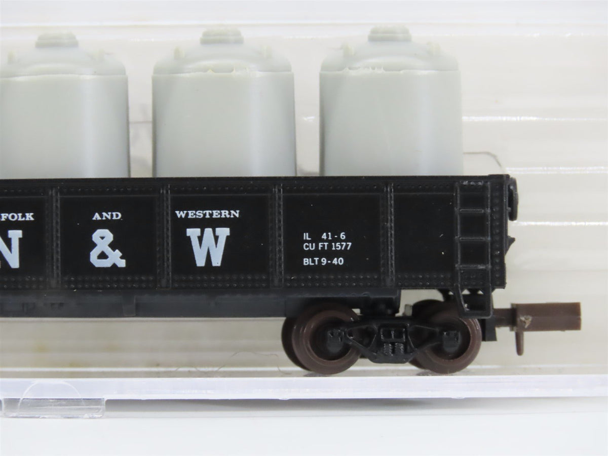 N Scale Atlas 3506 N&amp;W Norfolk &amp; Western 42&#39; Gondola #248135 w/ Cannister Load