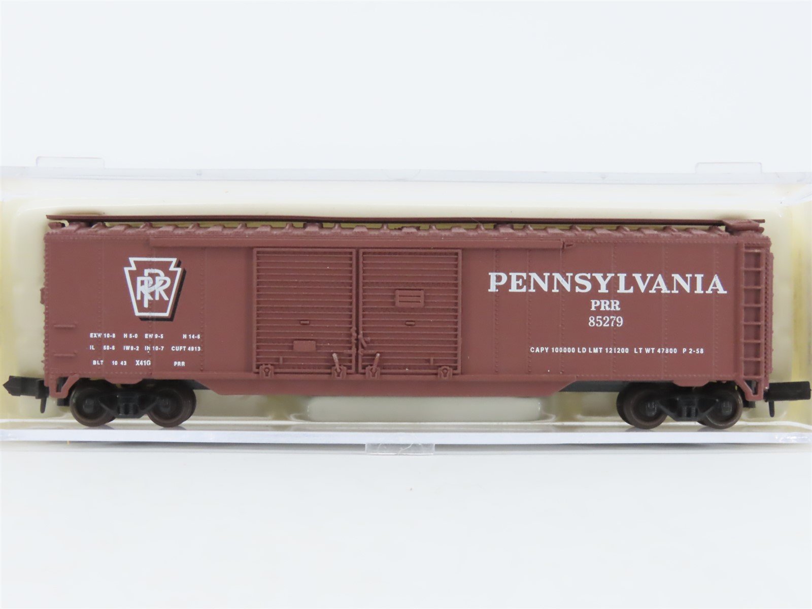 N Scale Atlas 36051 PRR Pennsylvania 50' Double Door Box Car #85279
