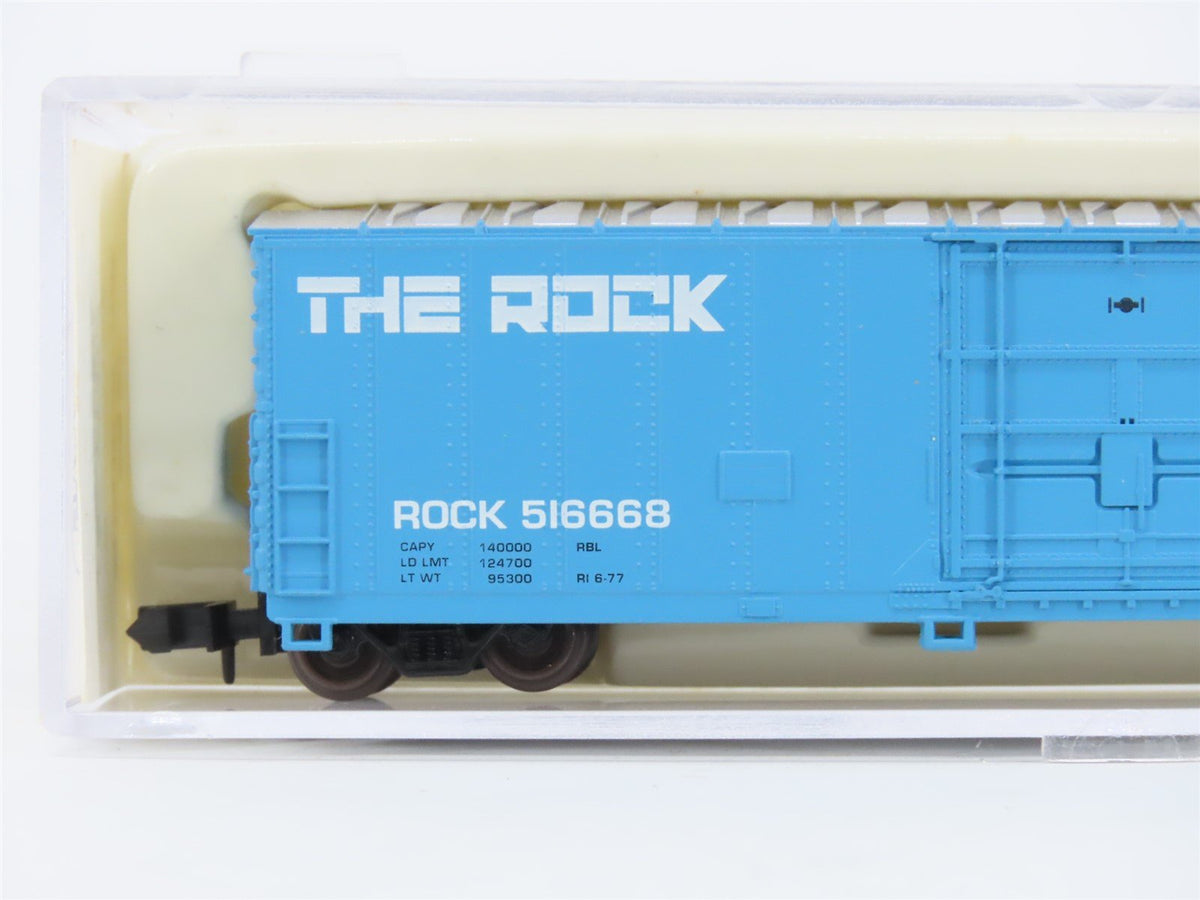 N Scale Atlas 33741 RI ROCK &quot;The Rock&quot; 50&#39; FGE Plug Door Box Car #516668