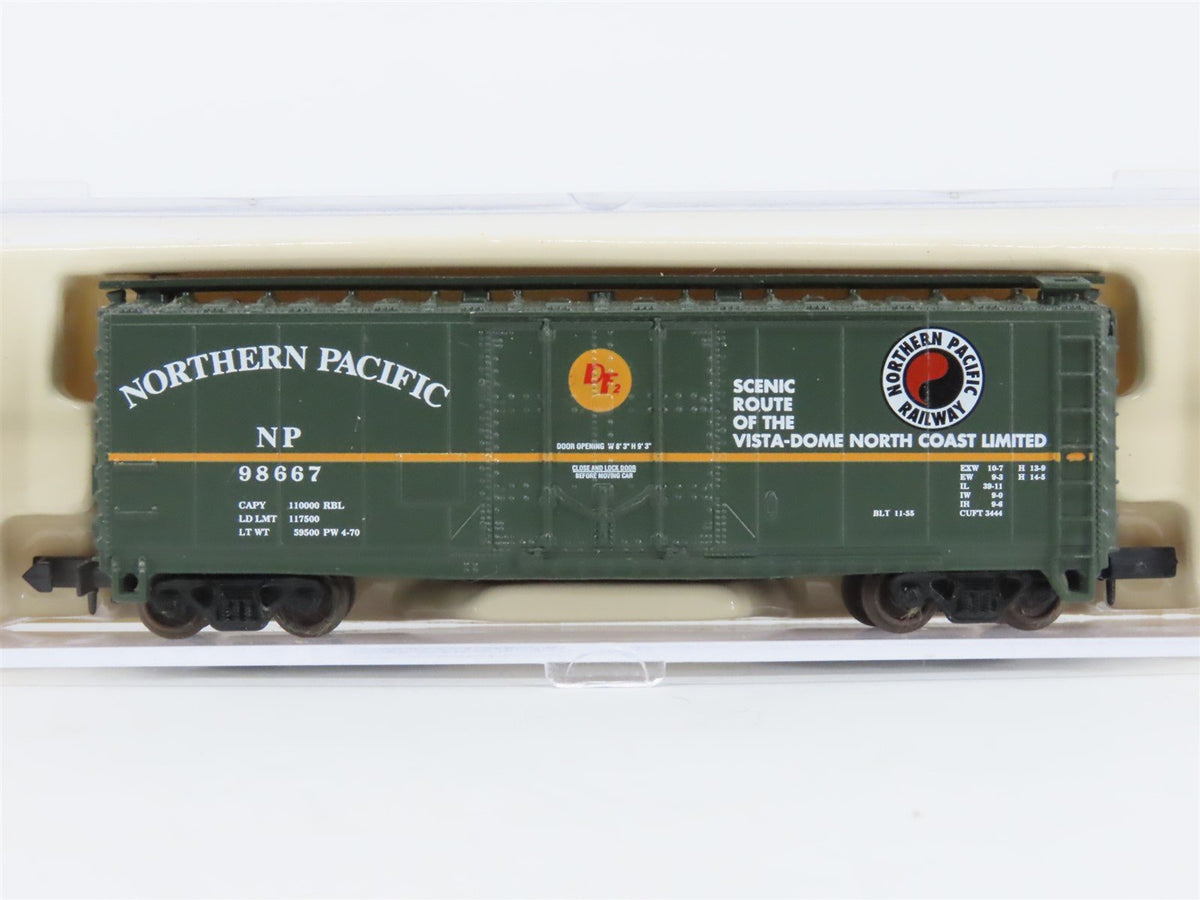 N Scale Atlas 33321 NP Northern Pacific 40&#39; Plug Door Box Car #98667