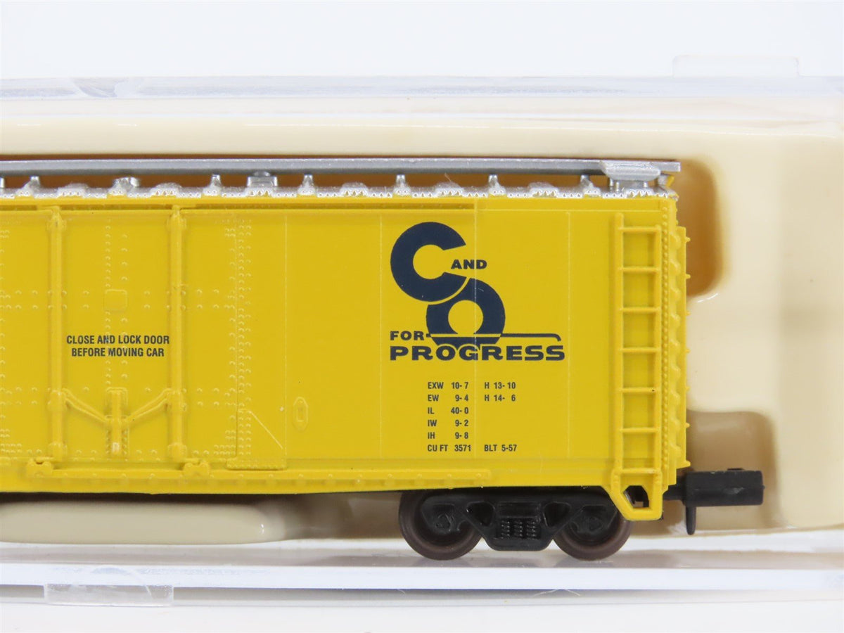 N Scale Atlas 33061 C&amp;O Chesapeake &amp; Ohio &quot;Progress&quot; 40&#39; Plug Door Box Car #7876