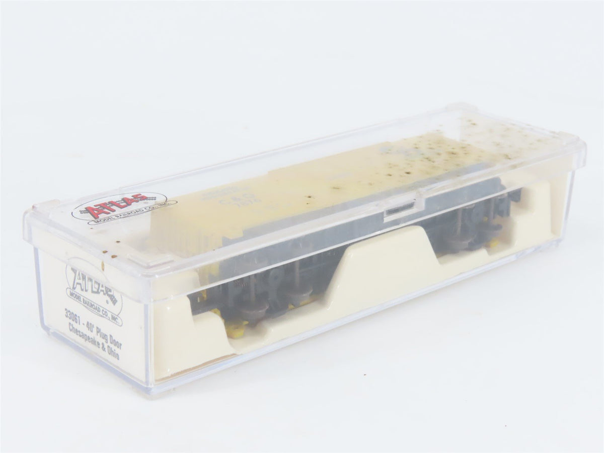 N Scale Atlas 33061 C&amp;O Chesapeake &amp; Ohio &quot;Progress&quot; 40&#39; Plug Door Box Car #7876