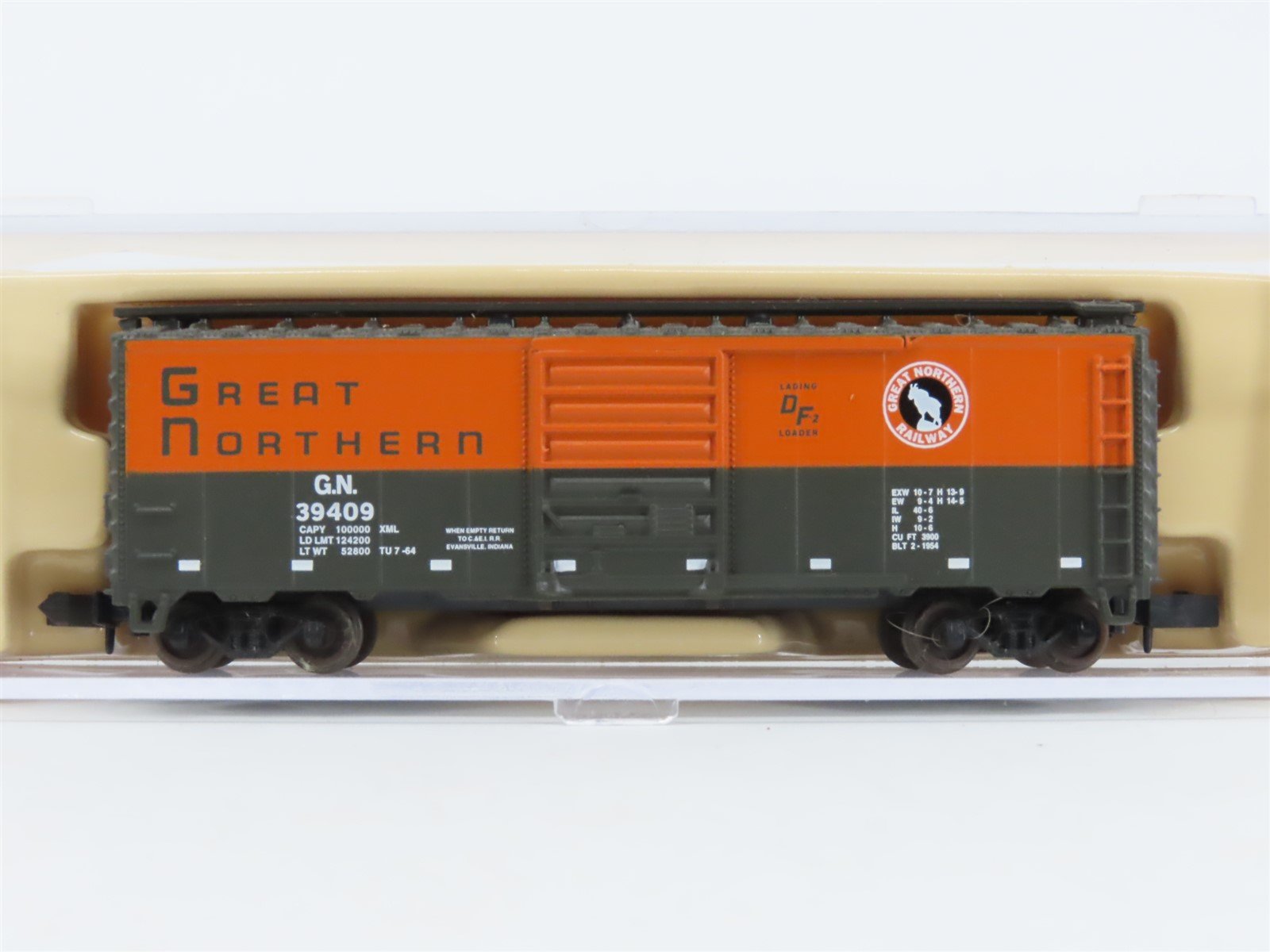 N Scale Atlas 34481 GN Great Northern "Loader" 40' Single Door Box Car #39409