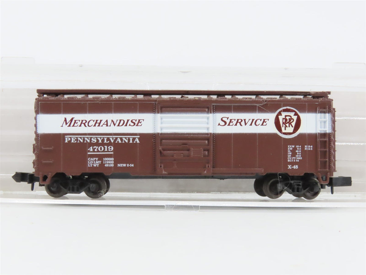 N Scale Atlas 3433 PRR Pennsylvania &quot;Merchandise Service&quot; 40&#39; Box Car #47019