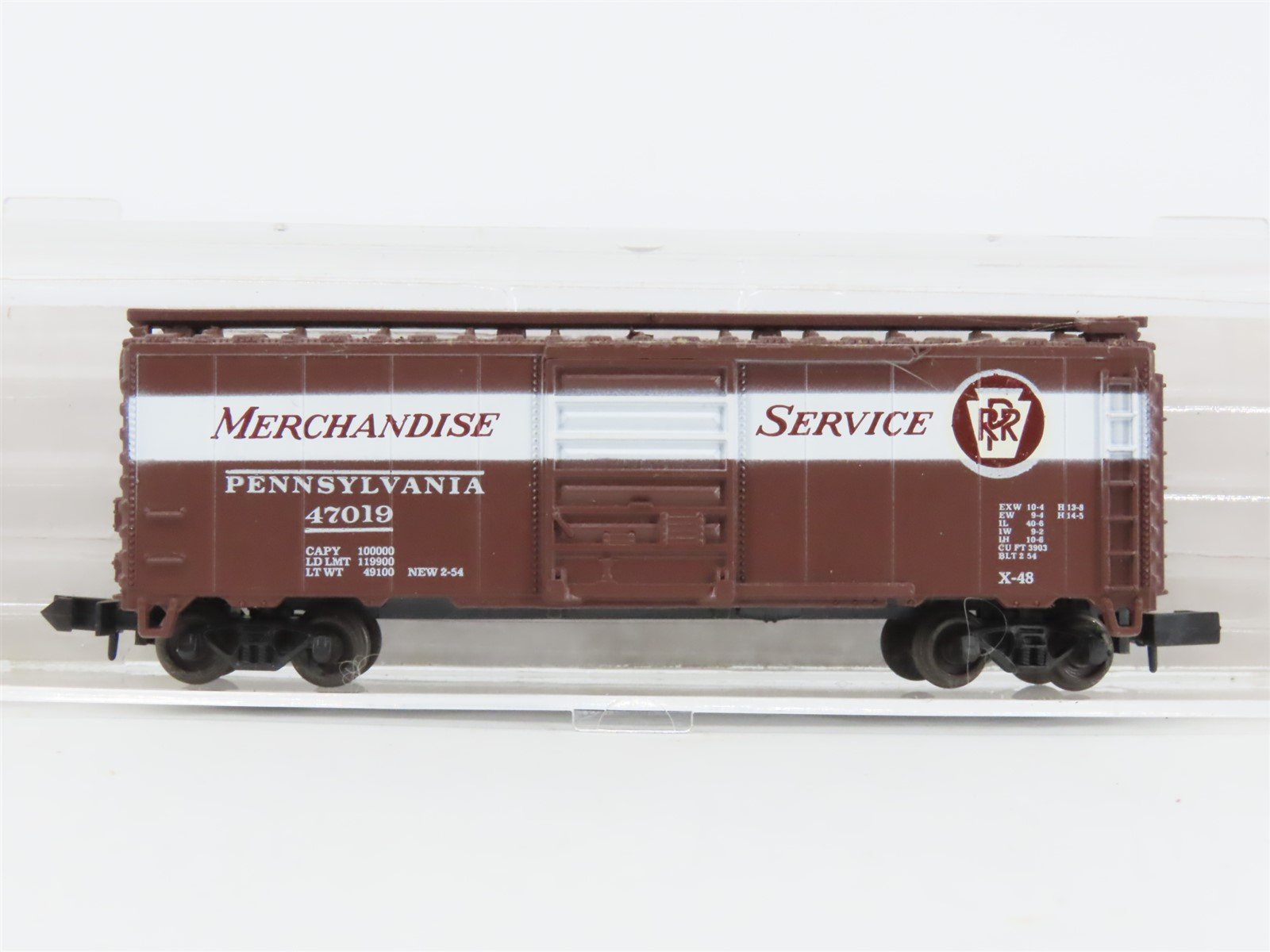 N Scale Atlas 3433 PRR Pennsylvania "Merchandise Service" 40' Box Car #47019