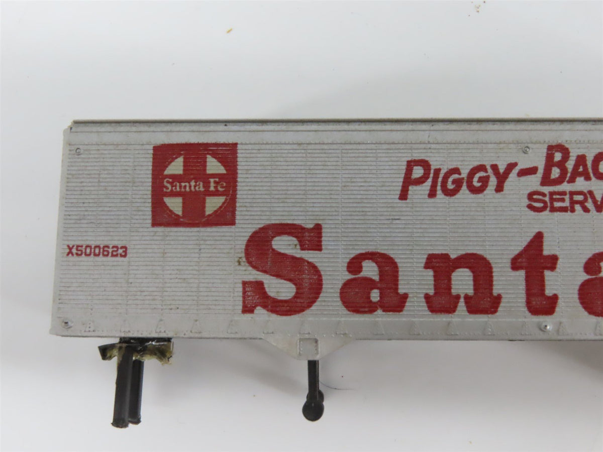 LOT of 3 HO Scale Unlettered &amp; SP Southern Pacific Flat Cars w/ 2 ATSF Trailers