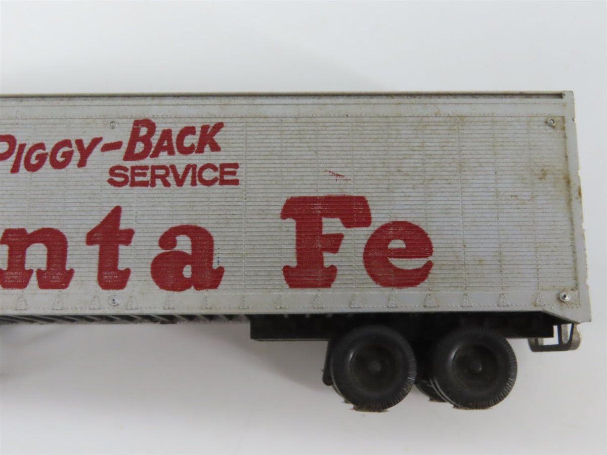 LOT of 3 HO Scale Unlettered &amp; SP Southern Pacific Flat Cars w/ 2 ATSF Trailers