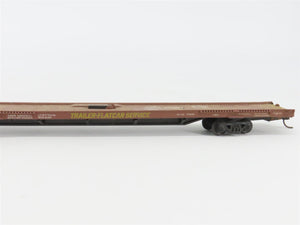 LOT of 3 HO Scale Unlettered & SP Southern Pacific Flat Cars w/ 2 ATSF Trailers